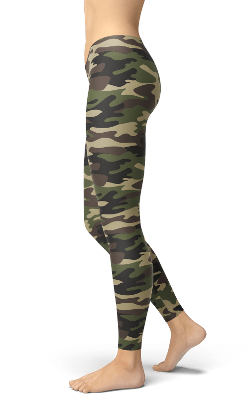 army camouflage pattern leggings yoga pants tights activewear gym and fitness wear