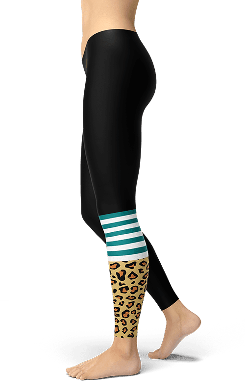 black leopard surf style leggings yoga pants activewear for women athleisure gym fitness wear athletic bottoms running tights