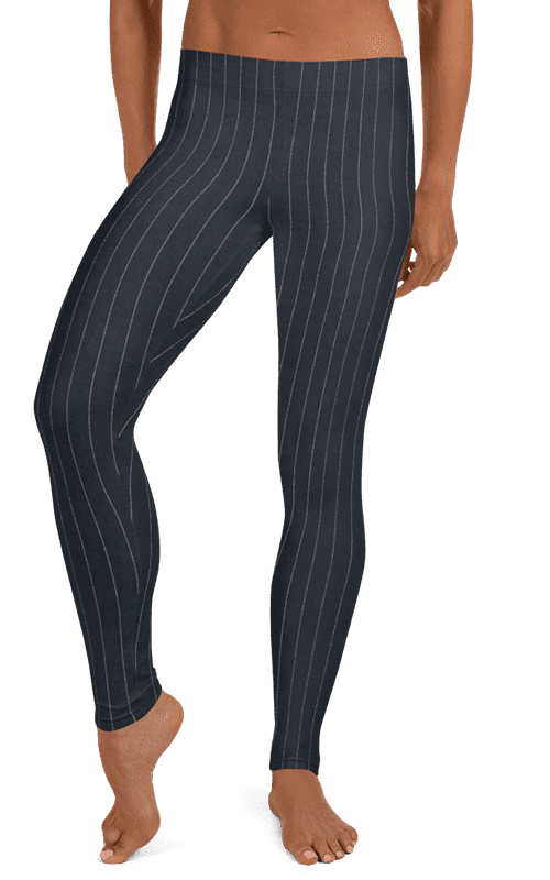 Leggings à rayures noirs