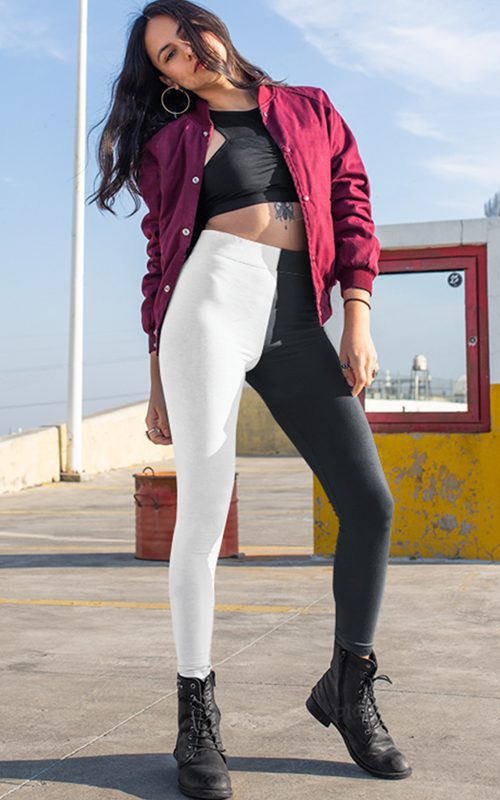 gearbaron leggings black white monochrome style activewear for women