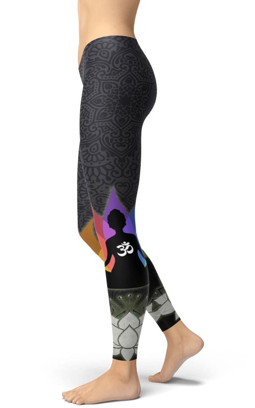 flor de loto buda leggings pantalones de yoga ropa de gimnasia y fitness