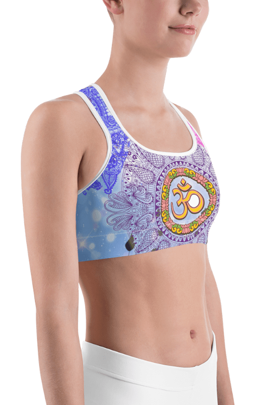 OM Mandala Sports Bra colourful mandala designs activewear sports wear