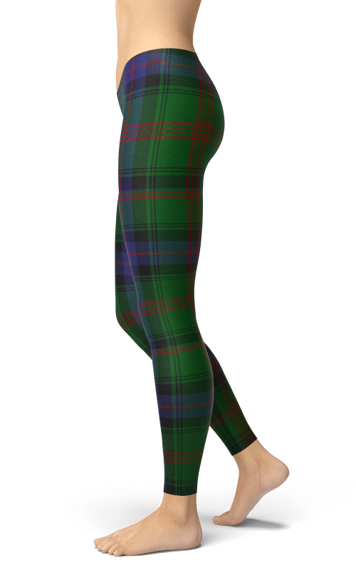 park tartan plaid leggings Scottish design gym and fitness wear sports clothing