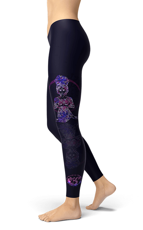 purple yoga girl leggings gym fitness yoga apparel wear sports clothing athletic bottoms tights for women