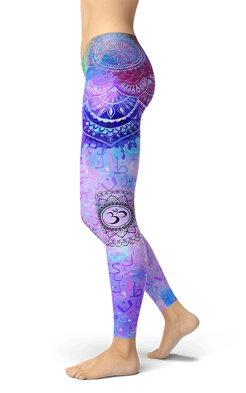 sacred om mandala leggings gym apparel fitness clothing sports active wear athletic bottoms for women