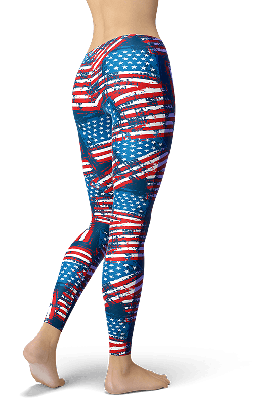 leggings drapeau américain pantalon de yoga foncé et lumineux pantalon de gym collant de fitness athleisure activewear pour femmes bas athlétiques